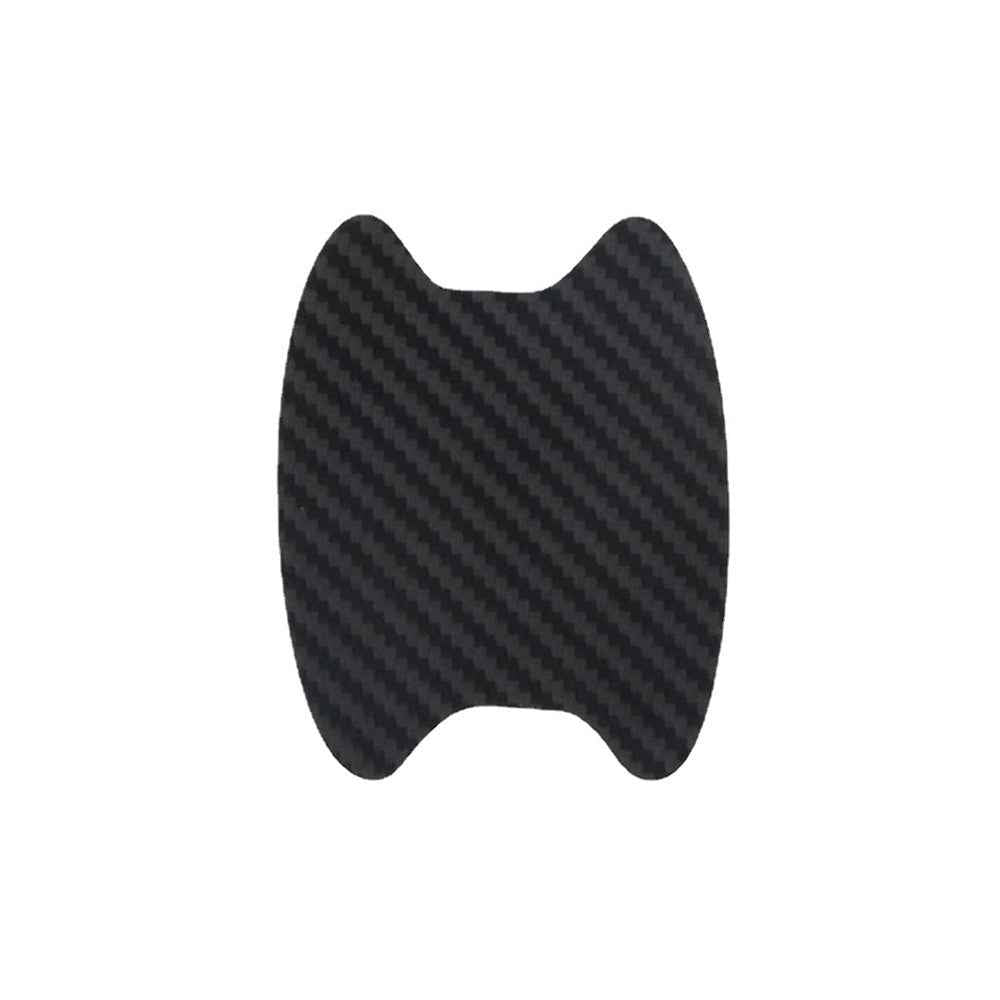 4Pcs Car Door Handle Cup Protector Carbon Fiber Sticker Anti Scratch Paint Protection Decal - Black