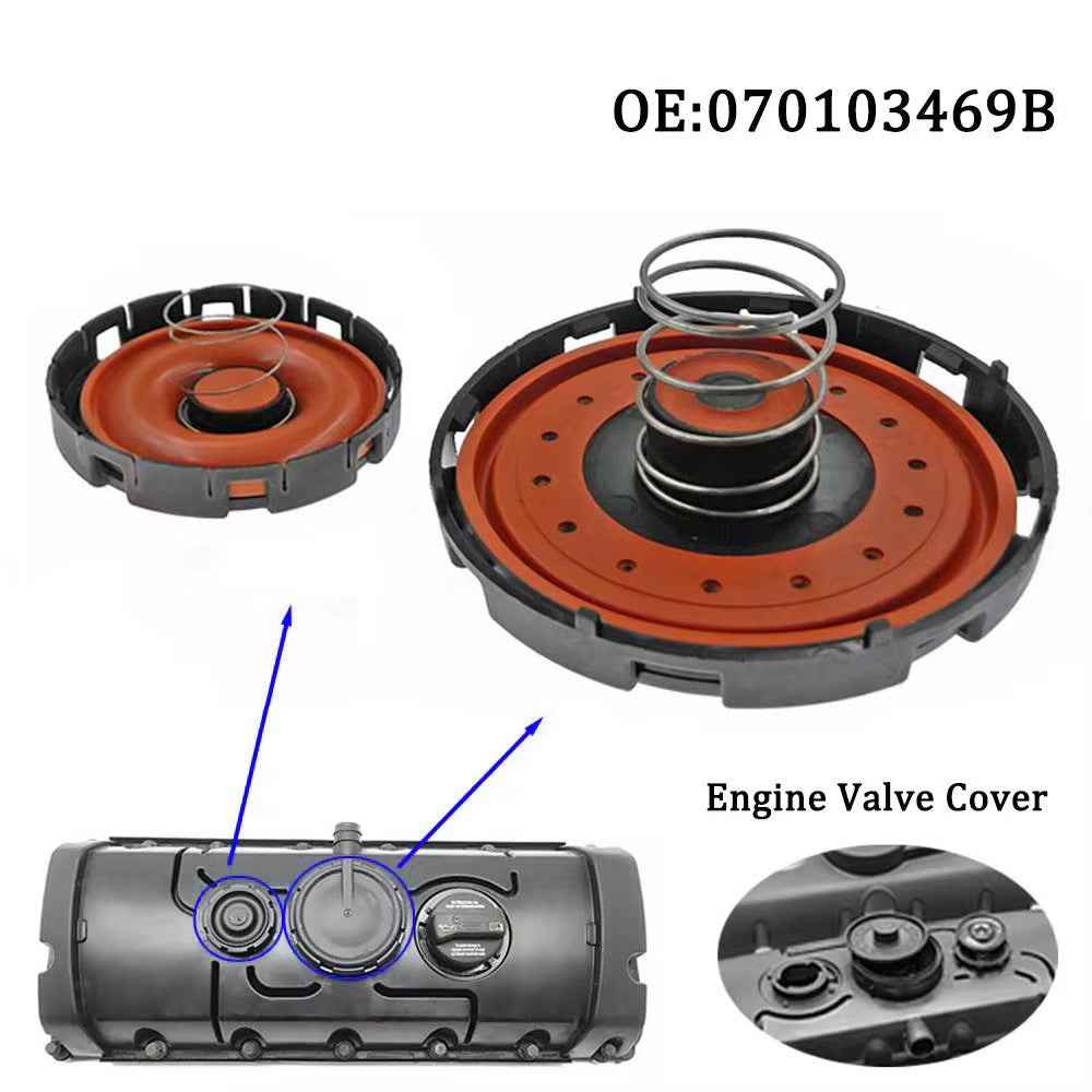 Cylinder Head PCV Valve Cover Repair Kit Plastic + Rubber Engine Valve Cover, 070103469B