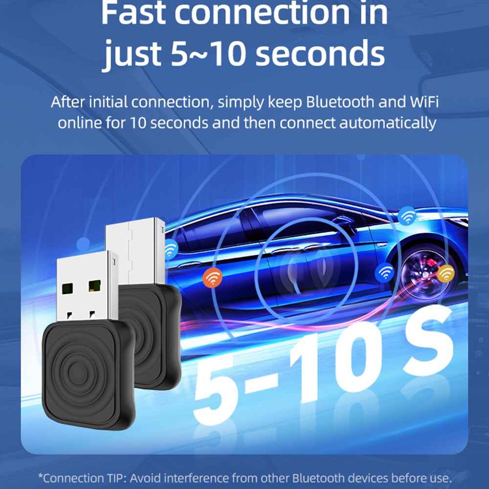 CARLINKIT Mini Ultra Wireless CarPlay Android Auto Adapter for Wired CarPlay Android Auto Car Upgrade