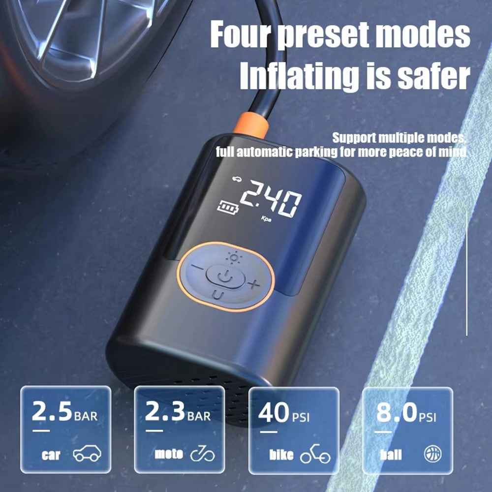 19 Cylinders Portable Wireless Car Tire Inflator Digital Tire Pressure Detection Air Pump with Power Bank Function