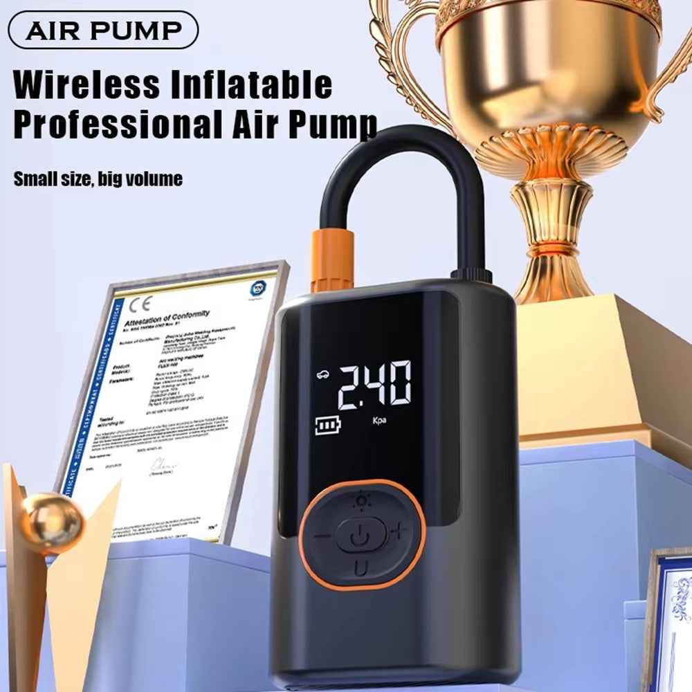 19 Cylinders Portable Wireless Car Tire Inflator Digital Tire Pressure Detection Air Pump with Power Bank Function