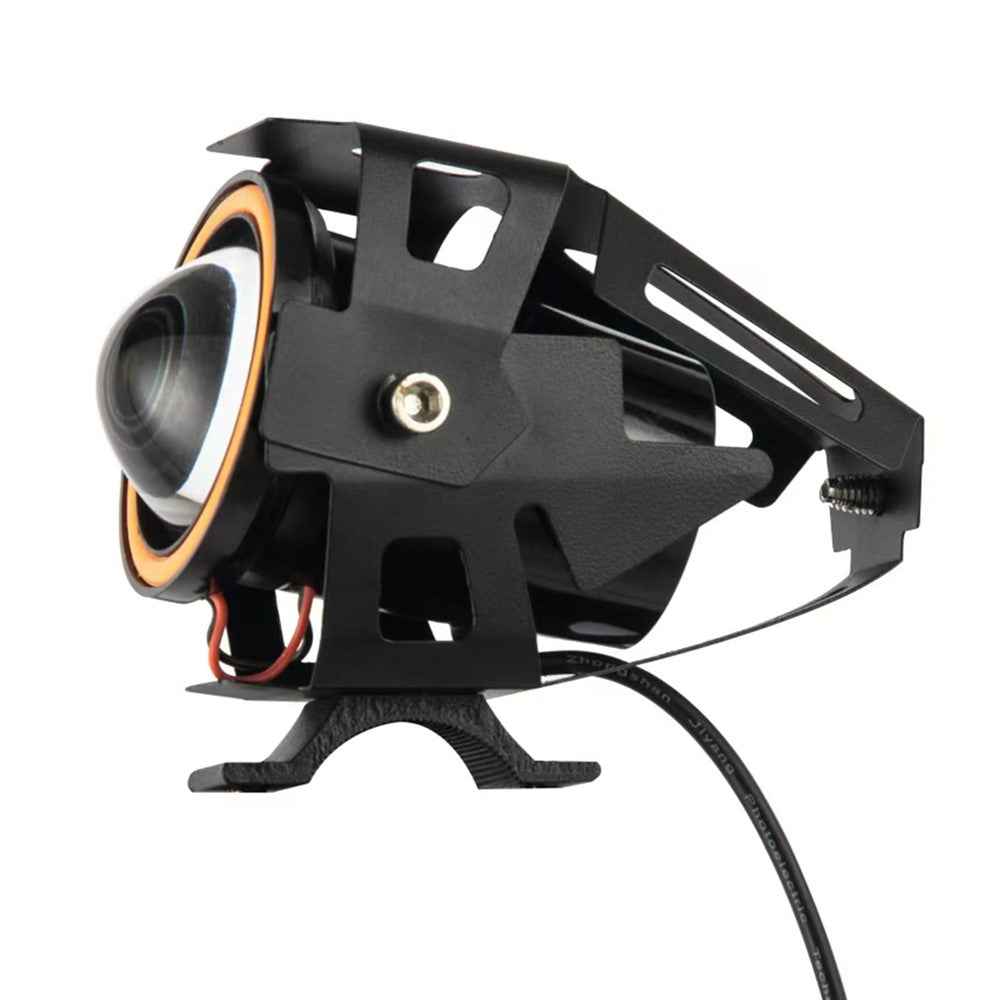 Waterproof Motorcycle Headlight with Bluetooth-Compatible Speaker High Low Beam Fog Light - Orange