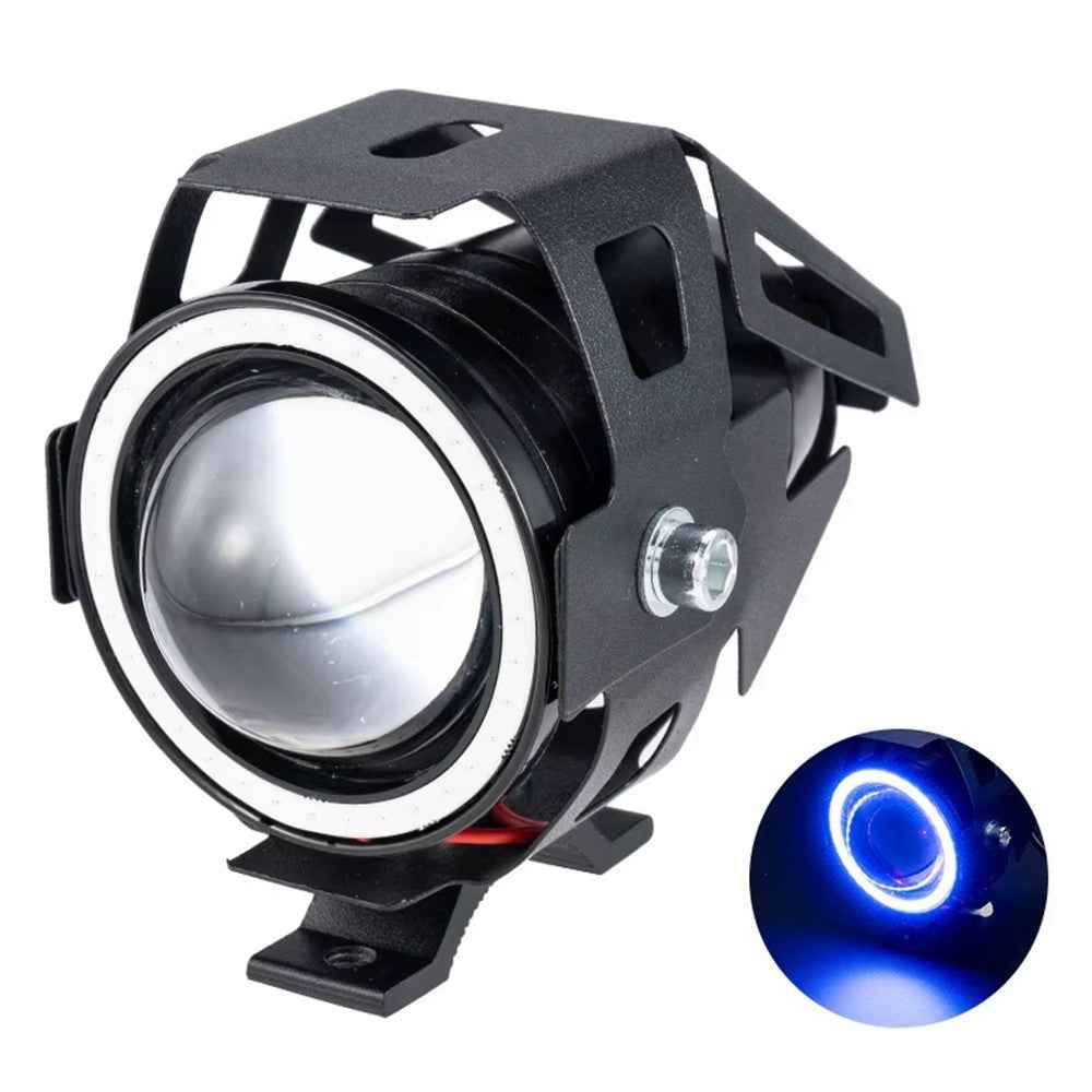 Waterproof Motorcycle Headlight with Bluetooth-compatible Speaker High Low Beam Fog Light - Blue