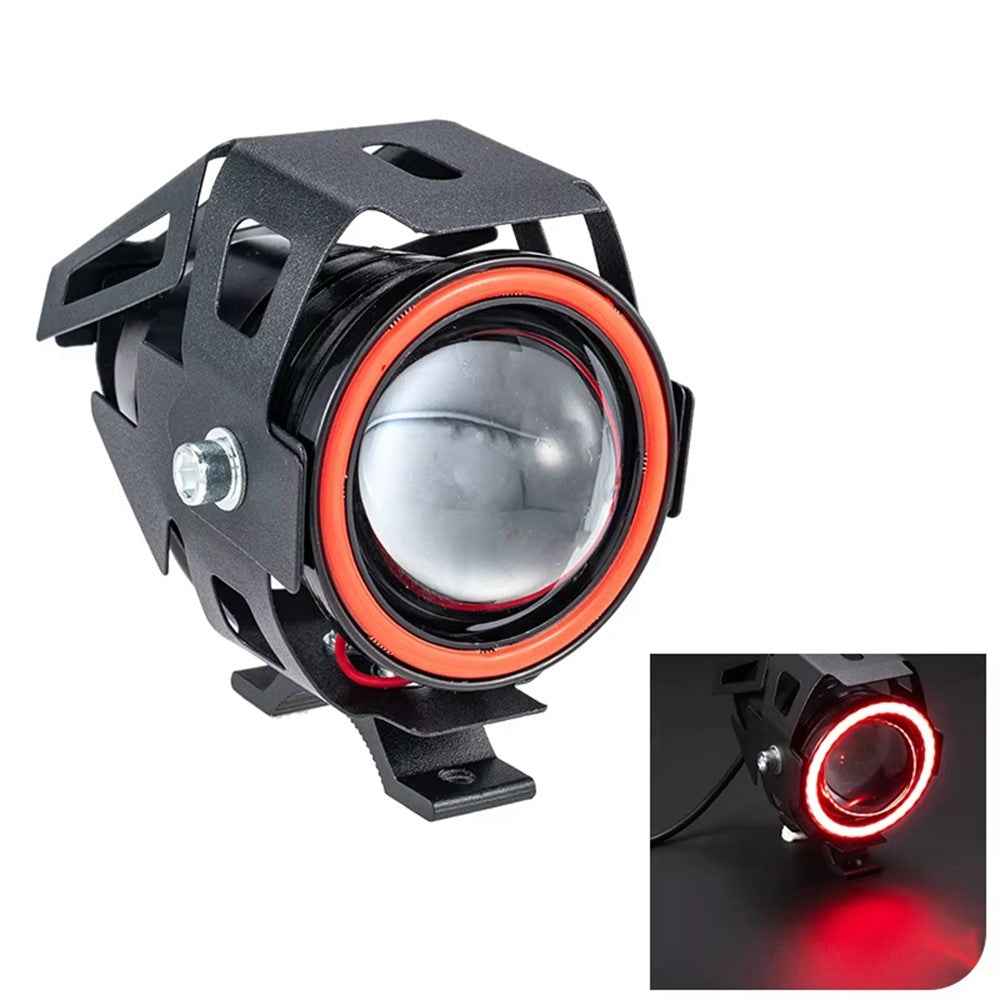 Waterproof Motorcycle Headlight with Bluetooth-compatible Speaker High Low Beam Fog Light - Blue