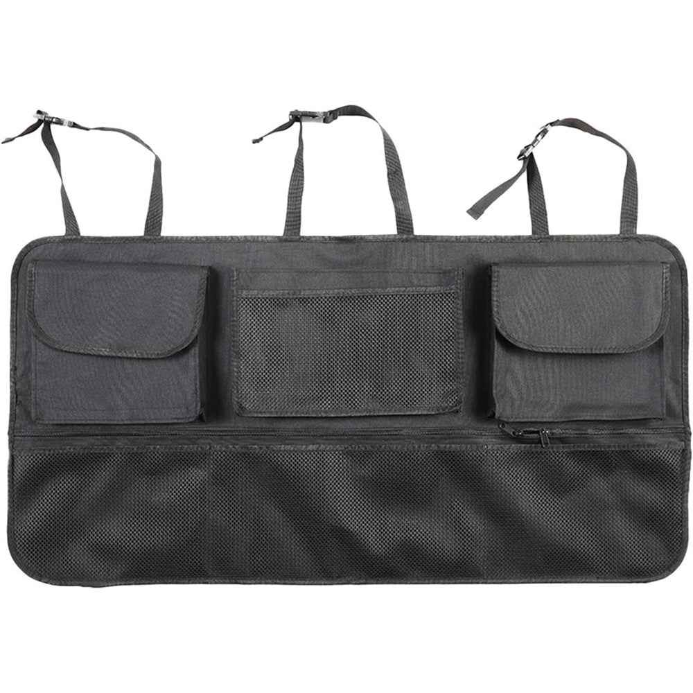 Large Capacity Car Trunk Organizer Backseat Storage Bag Oxford Fabric Multi Pocket Hanging Pouch - Black
