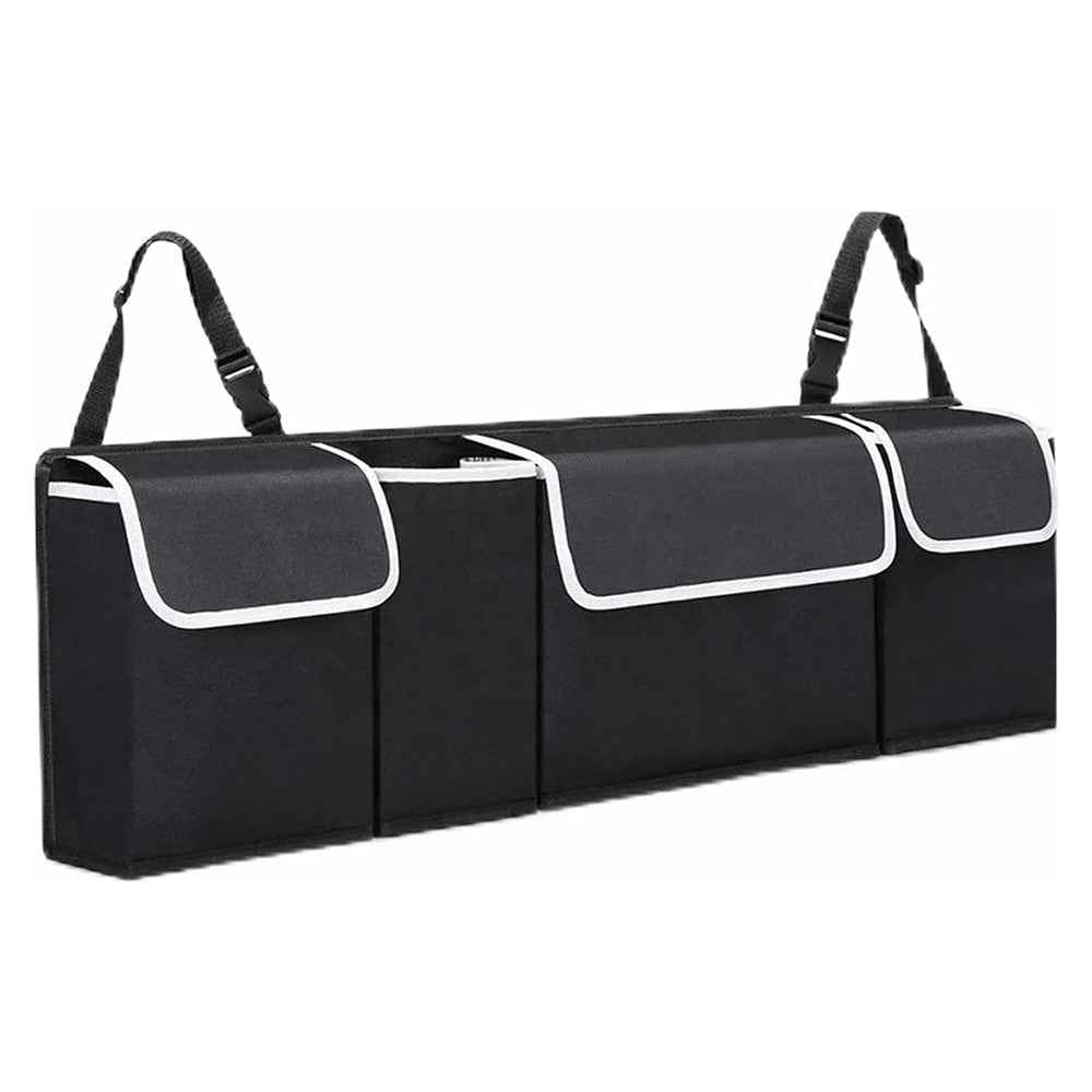 Universal Car Back Seat Hanging Multi-Pocket Storage Bag with Lid Oxford Cloth Trunk Organizer