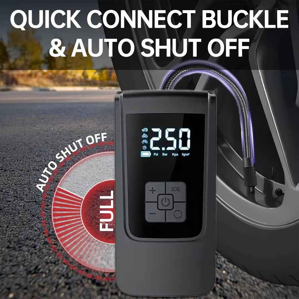 ST-9624A Portable Car Tire Inflator Digital Display Air Compressor Smart Pressure Gauge