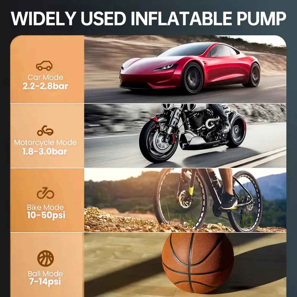ST-9624B Portable Smart Air Compressor Dual Use Wireless Inflator USB Digital Display Tire Pump