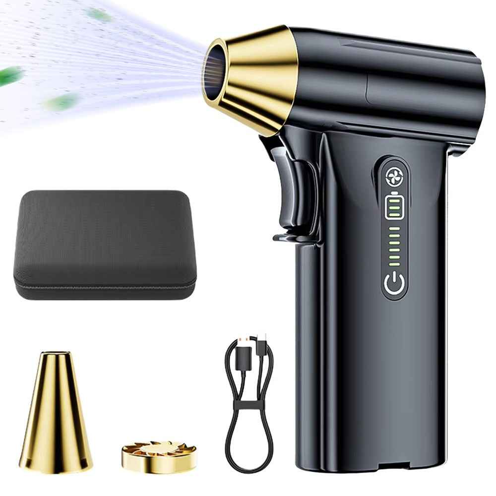 ST-8109 Portable Handheld Wireless Blower 3 Gears Adjustable High Power Car Home Dust Cleaner - Black