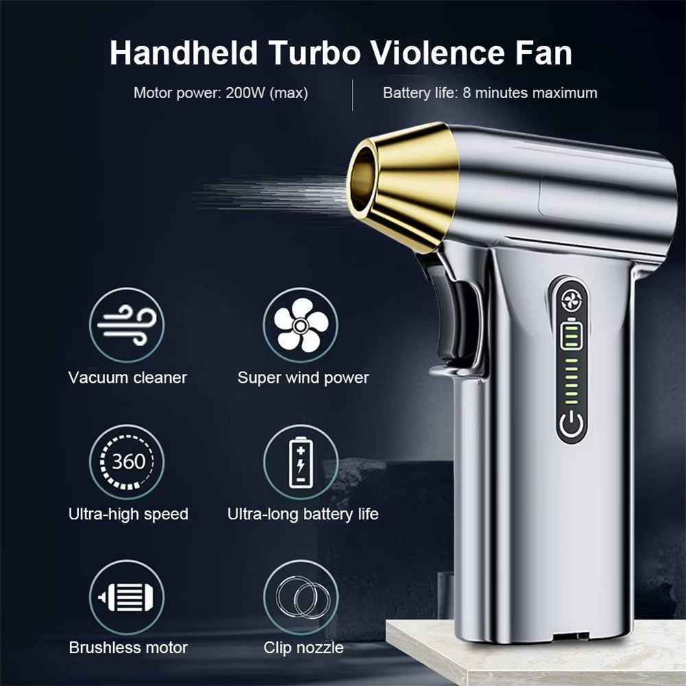 ST-8109 Portable Handheld Wireless Blower 3 Gears Adjustable High Power Car Home Dust Cleaner - Red