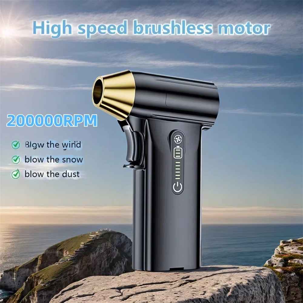 ST-8109 Portable Handheld Wireless Blower 3 Gears Adjustable High Power Car Home Dust Cleaner - Red