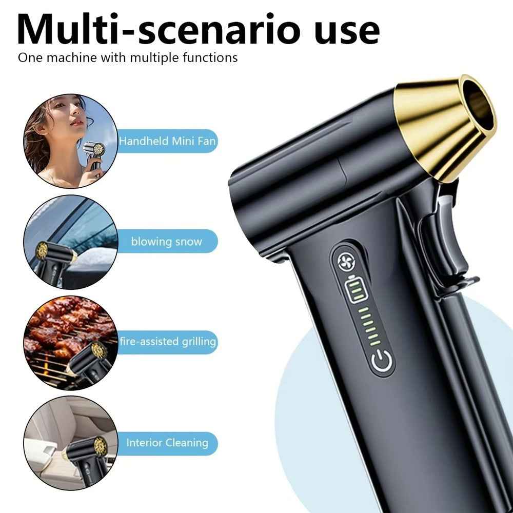 ST-8109 Portable Handheld Wireless Blower 3 Gears Adjustable High Power Car Home Dust Cleaner - Red