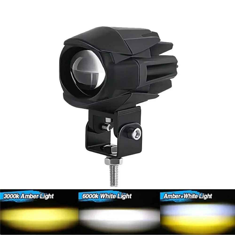 DC 12V-65V Motorcycle Headlight IP68 Waterproof 20W 6000lm High Low Beam LED Fog Light