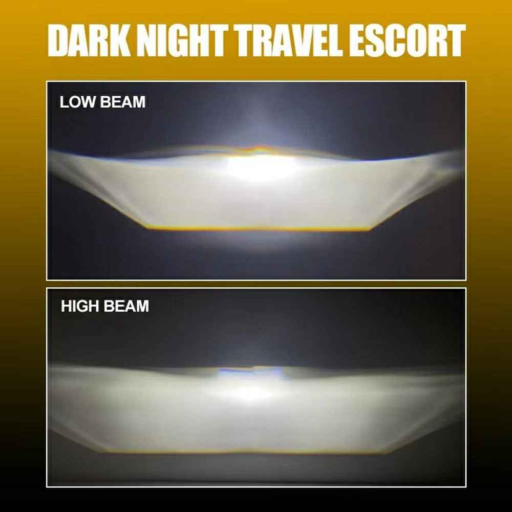 1.5 Inch Lens Waterproof LED Headlight Motorcycle High Low Beam Fog Light Built In Cooling Fan