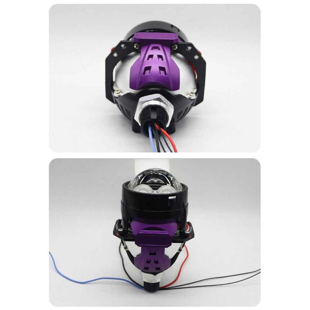 2.5 Inch Dual LED Laser Projection Headlight 6500K Waterproof 12V 50W High Low Beam Car Fog Lamp