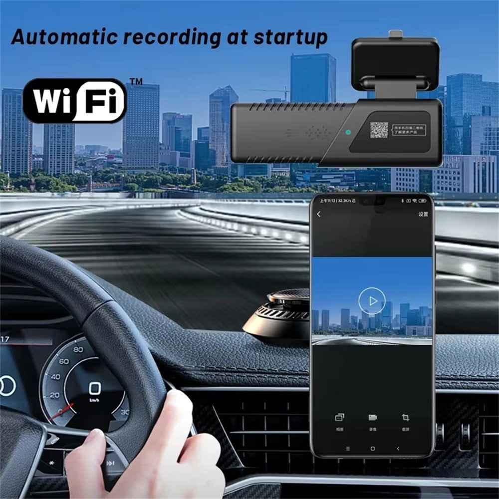 WiFi Car Dash Cam 1080P HD USB Powered Wide Angle Lens Night Vision Loop Recording Car DVR Camera
