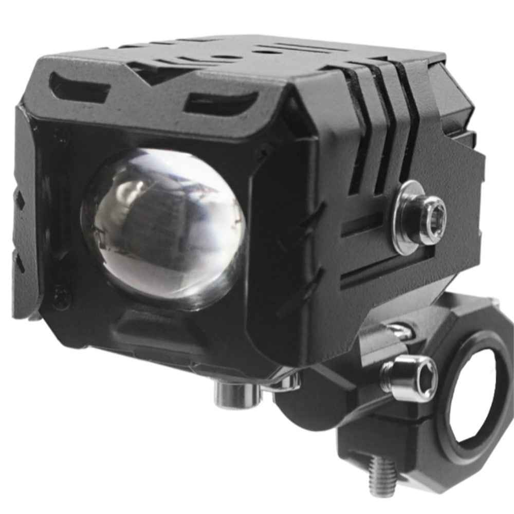 V90 Motorcycle Spotlight 30W IP65 Waterproof Fog Lamp Yellow and White Light Car LED Auxiliary Headlight