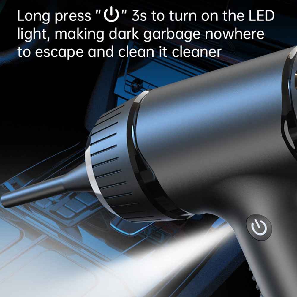 V16D 2 in 1 Car Vacuum Cleaner Powerful Suction Rechargeable Handheld Dust Blower with 7 Nozzles