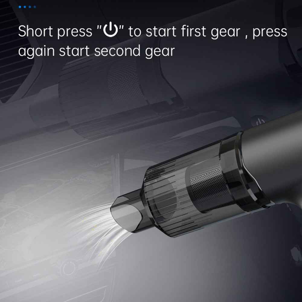 V16S Rechargeable Dust Blower Portable Handheld Car Vacuum Cleaner with 200ml Dust Box