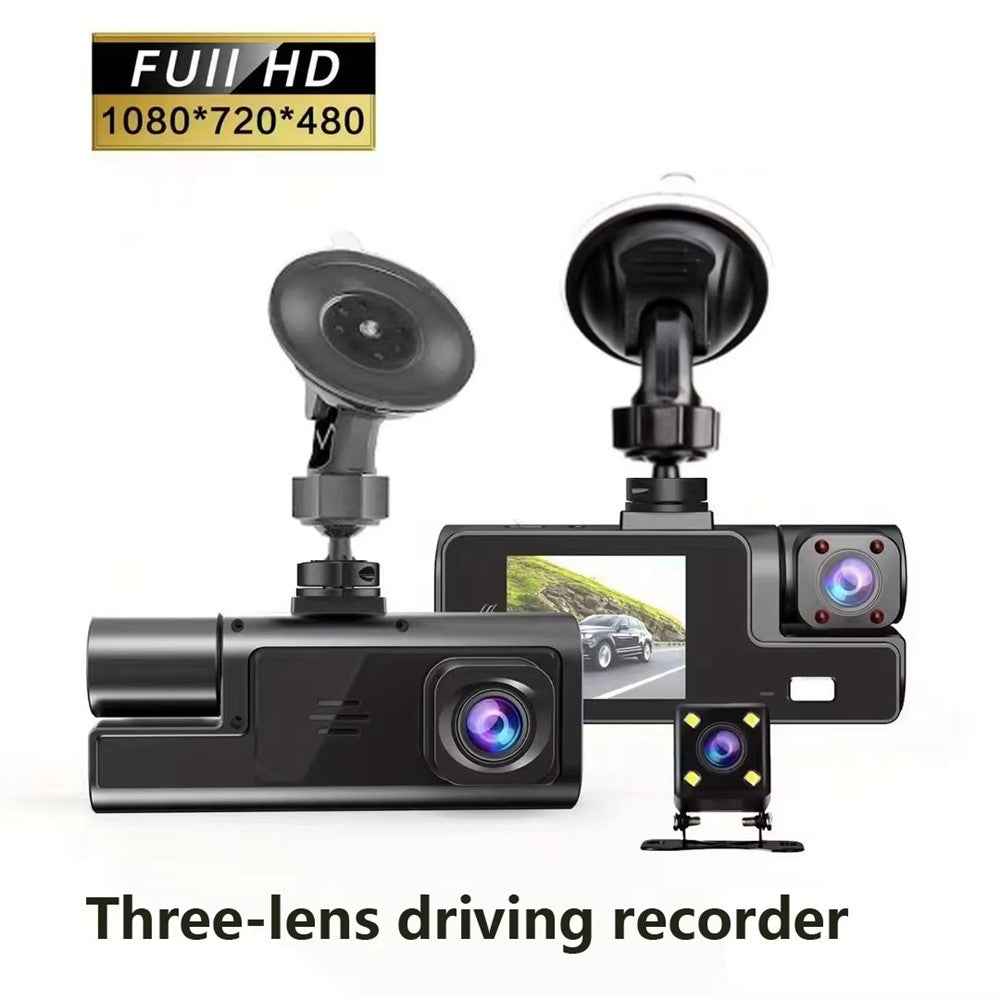 A22 1080P Triple Lens Car Driving Recorder Night Vision WiFi Dash Cam with Rearview Backup Camera