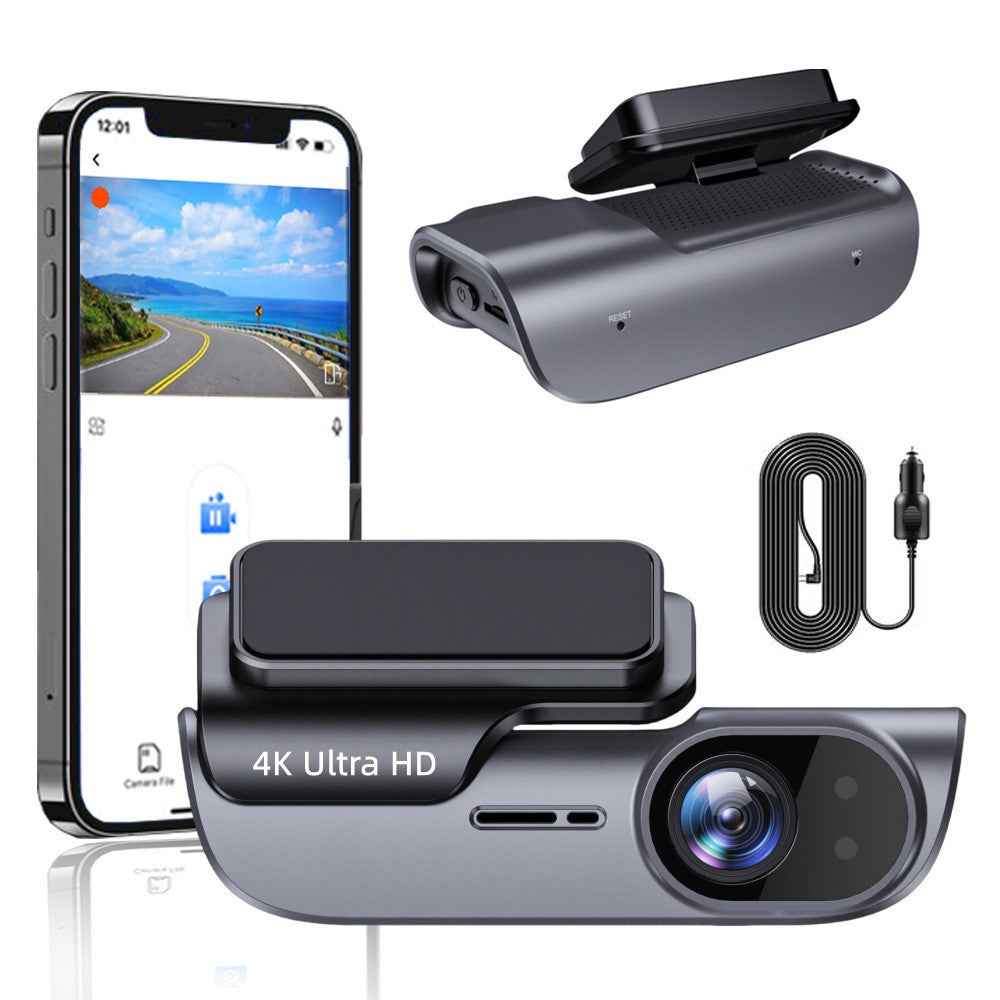 K05 4K High Definition WiFi Dash Cam Wide Angle Lens Night Vision Car Driving Recorder, Cigarette Lighter Power
