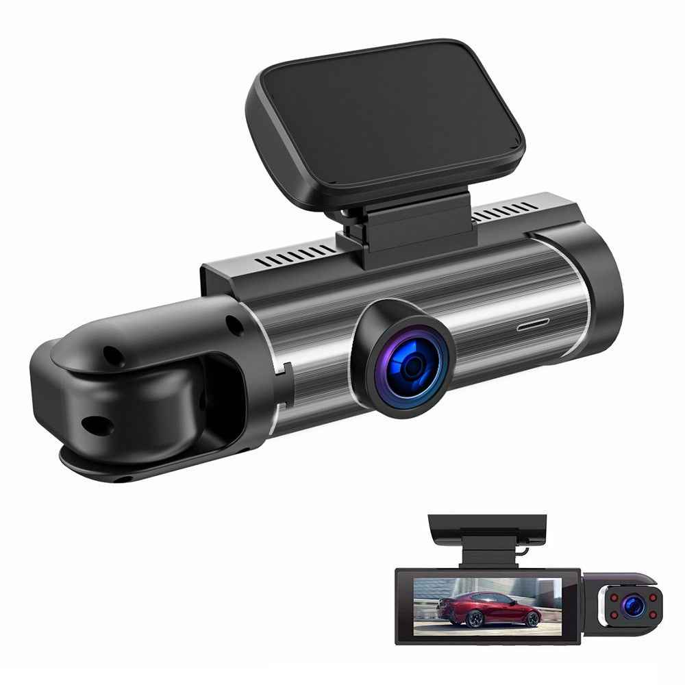 3.16 Inch IPS Screen Dual Lens Dash Cam Front and Inside Recording HD Night Vision Wide Angle Reversing Image Monitor