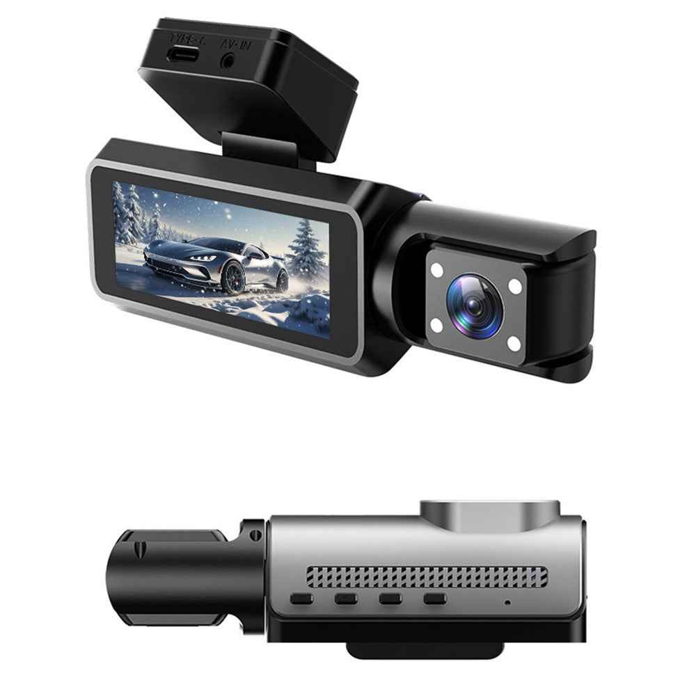 4 Inch IPS Screen 1080P Front and Inside Dual Recording WiFi Dash Cam Night Vision Wide Angle Recording Camera