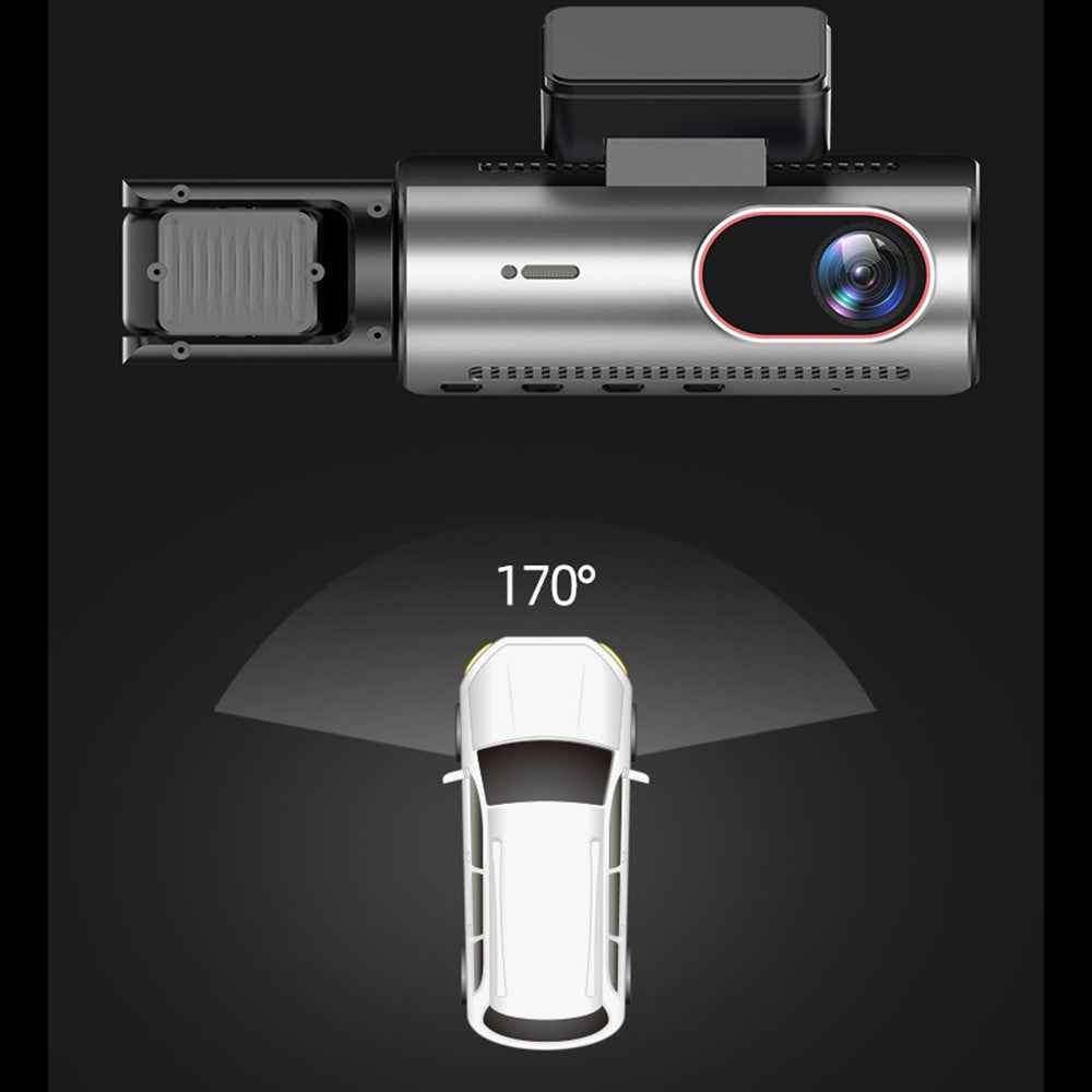 4 Inch IPS Screen 1080P Front and Inside Dual Recording WiFi Dash Cam Night Vision Wide Angle Recording Camera