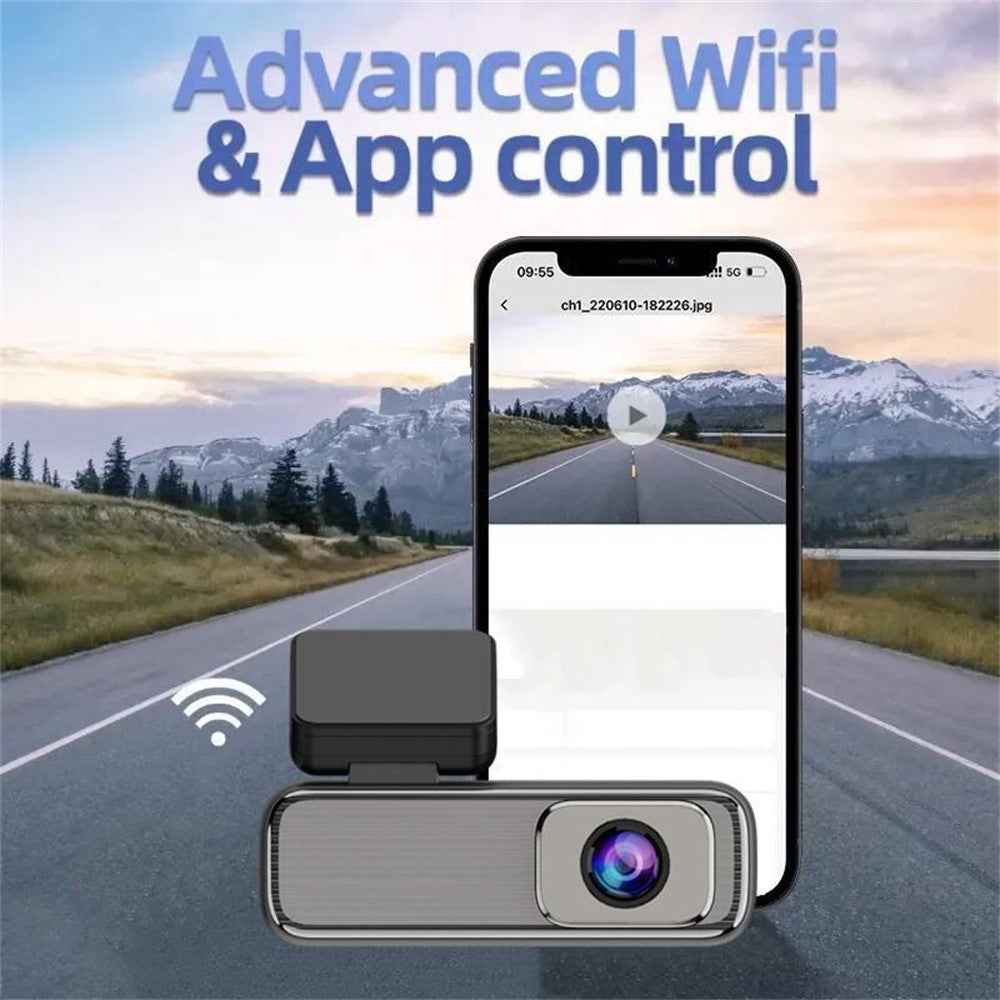 Q6 1.47 Inch Screen 2K Dual Lens Dash Cam Loop Recording WiFi Car Camera Night Vision Recorder