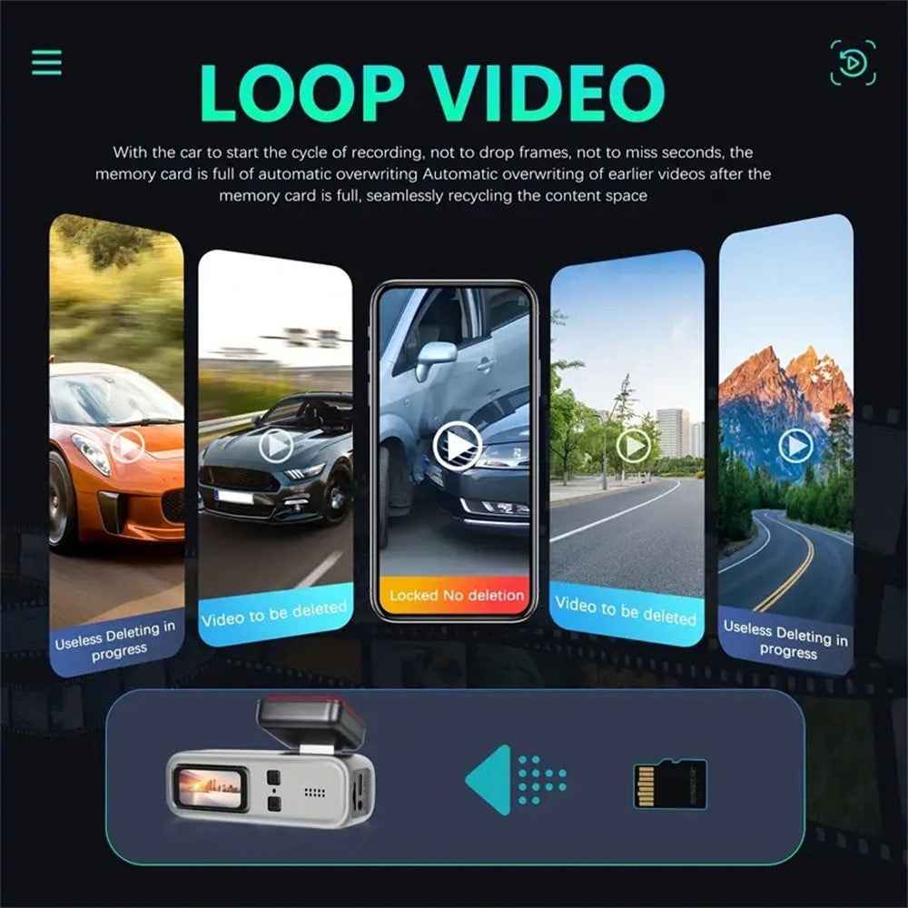 Q6 1.47 Inch Screen 2K Dual Lens Dash Cam Loop Recording WiFi Car Camera Night Vision Recorder