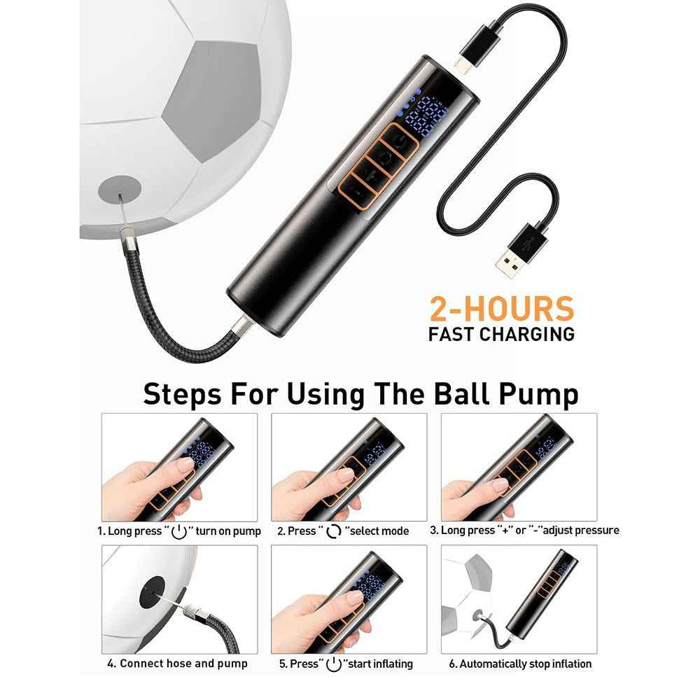 P101 Multifunction Portable Wireless Air Pump Digital Display Car Tire Inflator with LED Light
