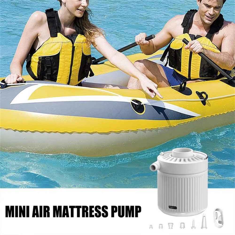H9726 35W 3.5kPa Mini Electric Inflator with LED Light Portable Wireless Air Pump for Swimming Rings Air Beds