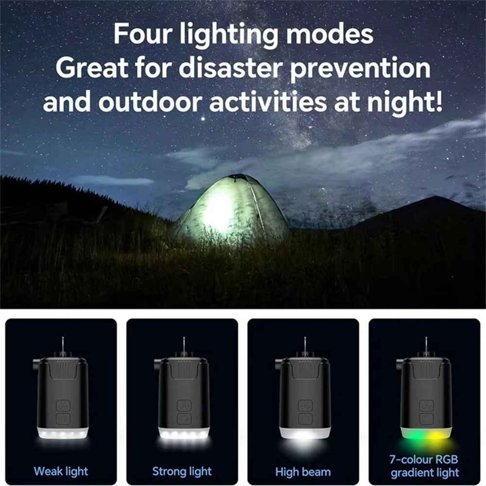 H9727 Multifunction Mini Inflator Portable Wireless Air Pump with LED Light and Power Bank Function