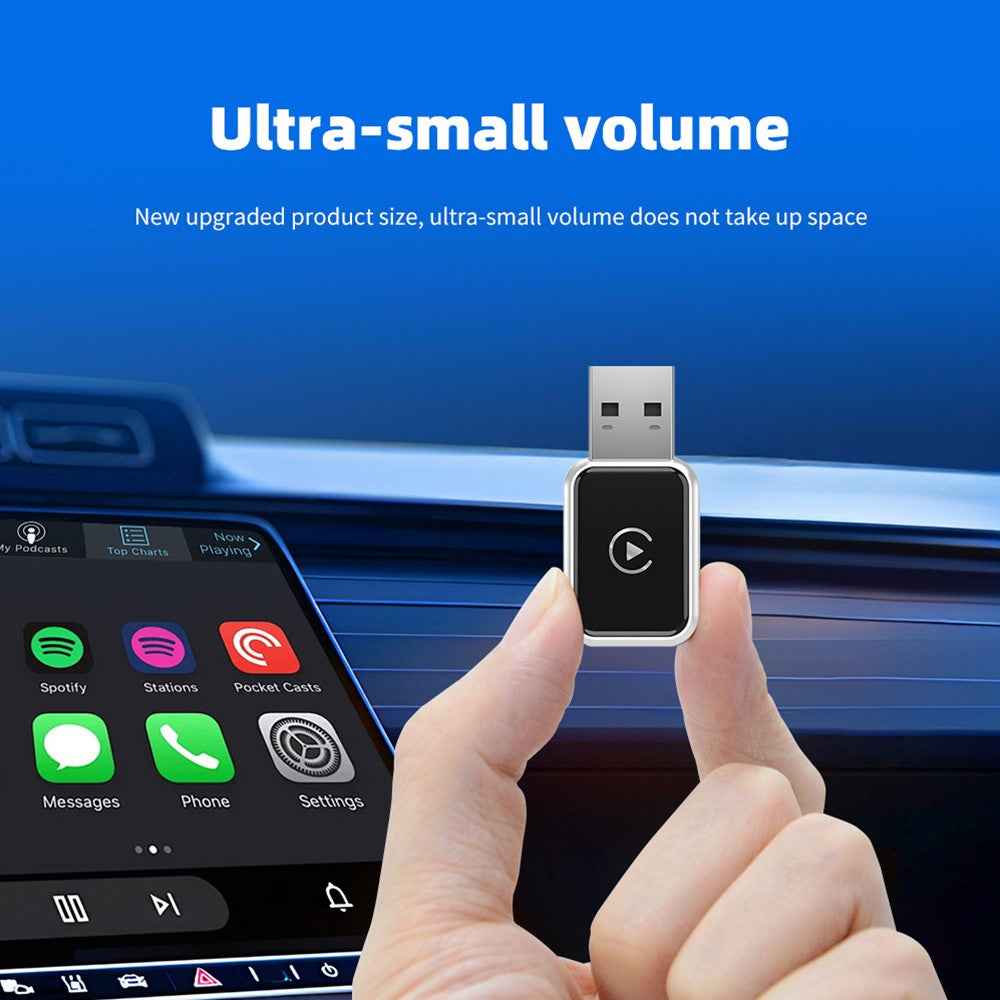 EC02 USB Mini Wired to Wireless CarPlay Box Android Auto 2 in 1 Car Connectivity Box - Silver