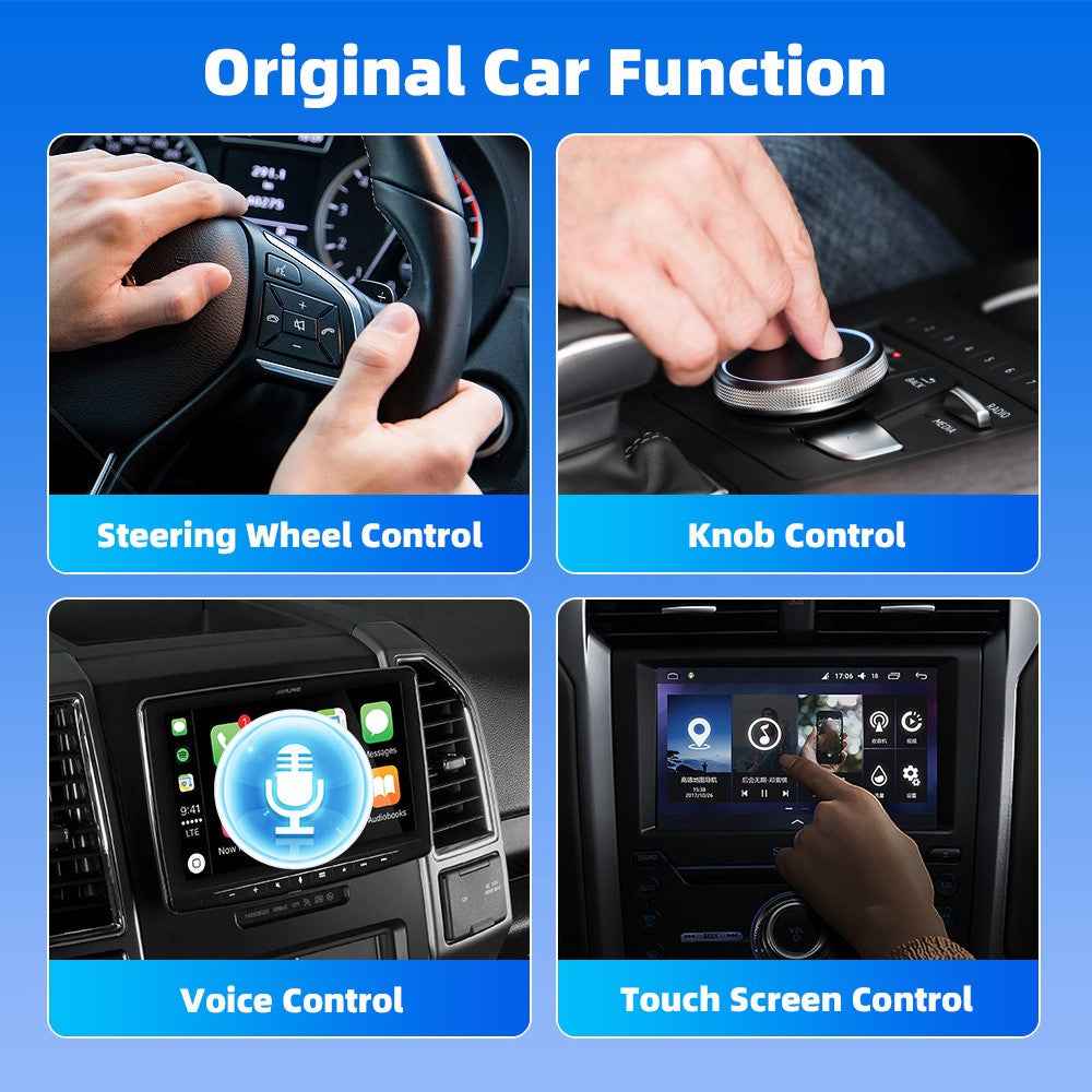EC02 USB Mini Wired to Wireless CarPlay Box Android Auto 2 in 1 Car Connectivity Box - Silver