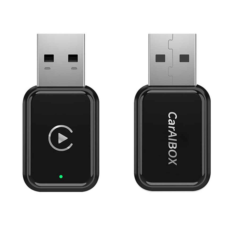 EC02 USB Mini Wired to Wireless CarPlay Box Android Auto 2 in 1 Car Connectivity Box - Black