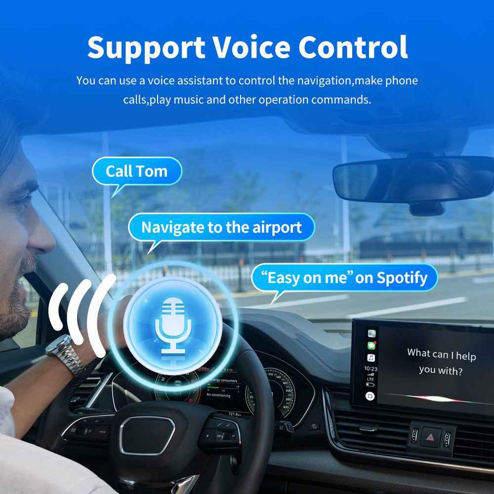 EC03 USB Mini Wired to Wireless CarPlay Box Android Auto 2 in 1 Car Connectivity Adapter