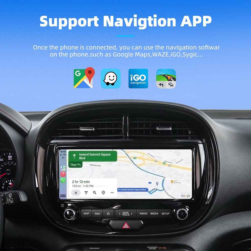 EC03 USB Mini Wired to Wireless CarPlay Box Android Auto 2 in 1 Car Connectivity Adapter