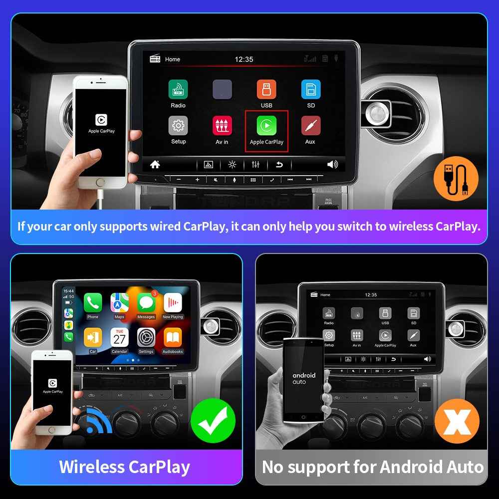 EC04-C Carplay / Android Auto Adapter Wired to Wireless Car Converter Smart Box