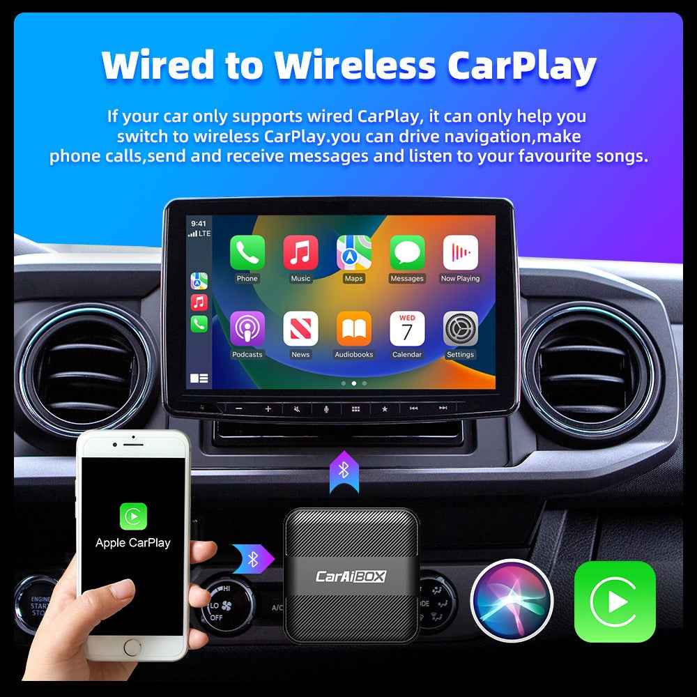 EC05-C CarPlay Android Auto Adapter Wired to Wireless Converter 2 in 1 Car Connectivity Box