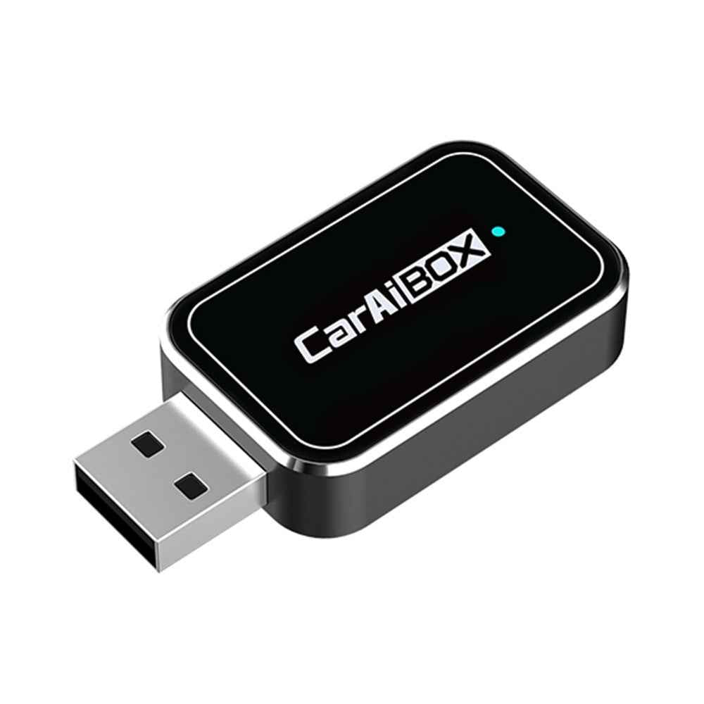 EC09-SI-C USB Mini Wired to Wireless CarPlay Android Auto Adapter 2 in 1 Car Connectivity Box - Black