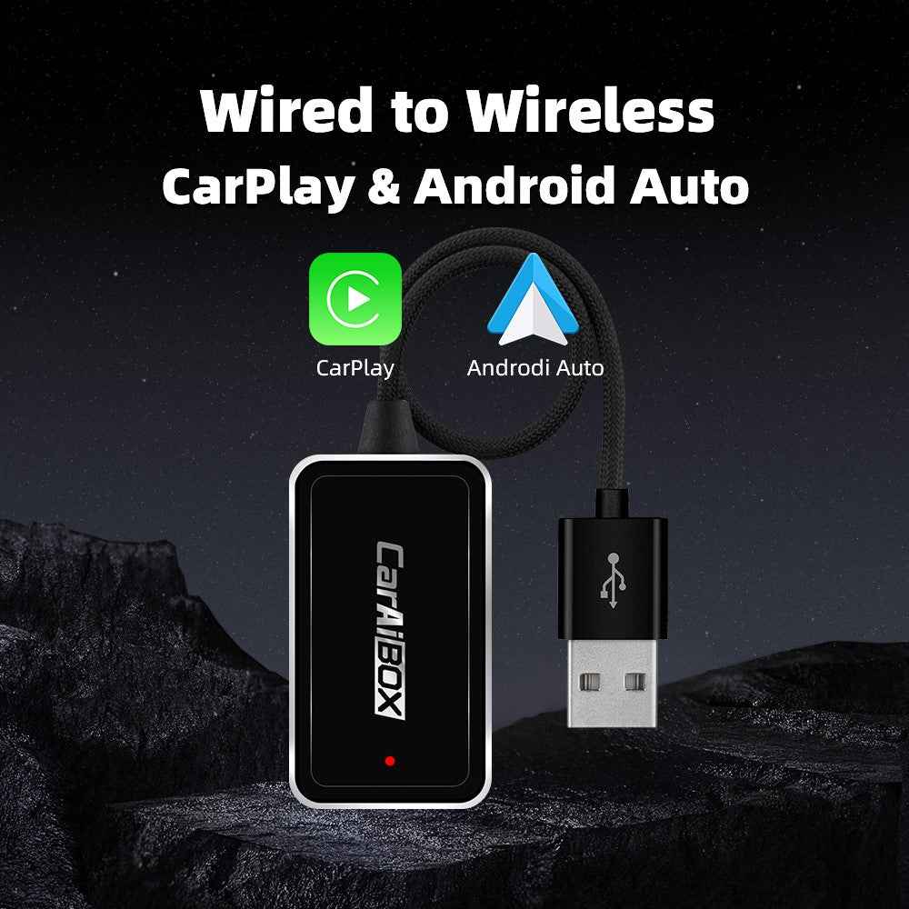EC09-X-C Carplay Android Auto Box 2 in 1 Wired to Wireless Vehicle Connectivity Converter
