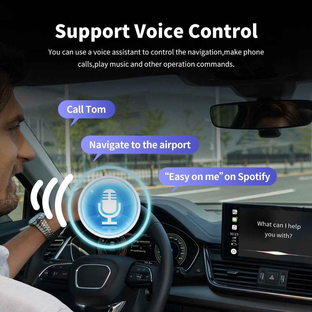 EC09-X-C Carplay Android Auto Box 2 in 1 Wired to Wireless Vehicle Connectivity Converter