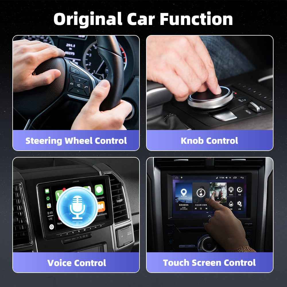 EC09-X-C Carplay Android Auto Box 2 in 1 Wired to Wireless Vehicle Connectivity Converter