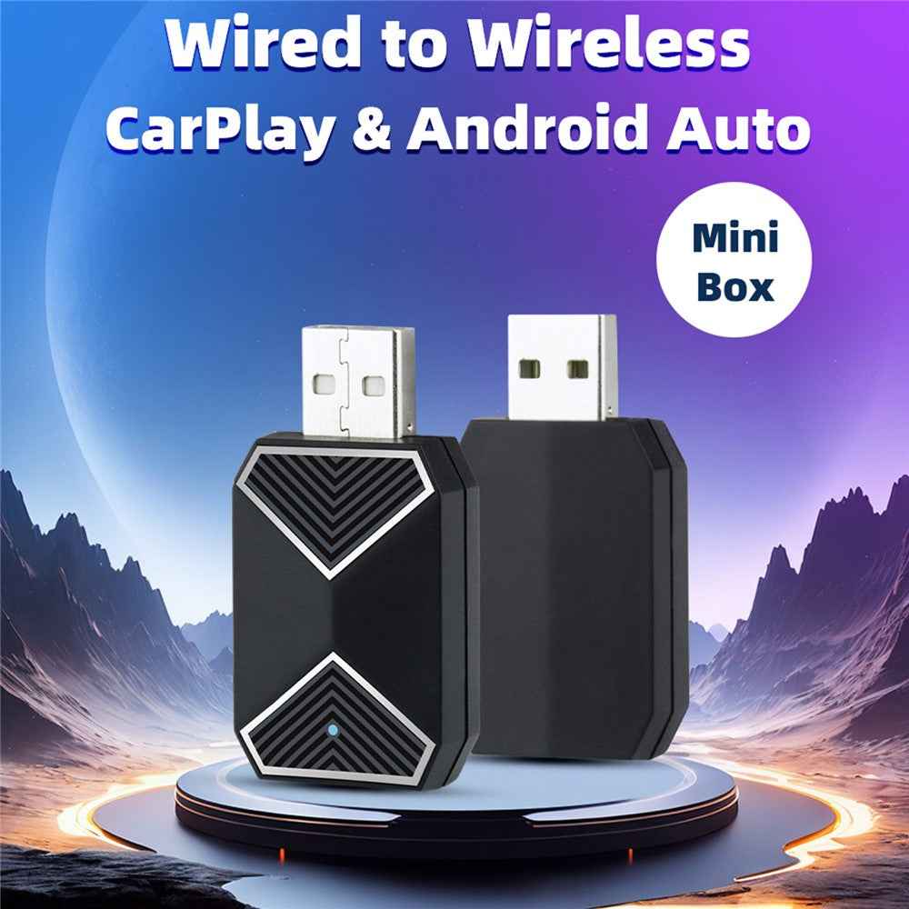 EC10-C USB Mini Wired to Wireless CarPlay Box Android Auto 2 in 1 Car Connectivity Hub