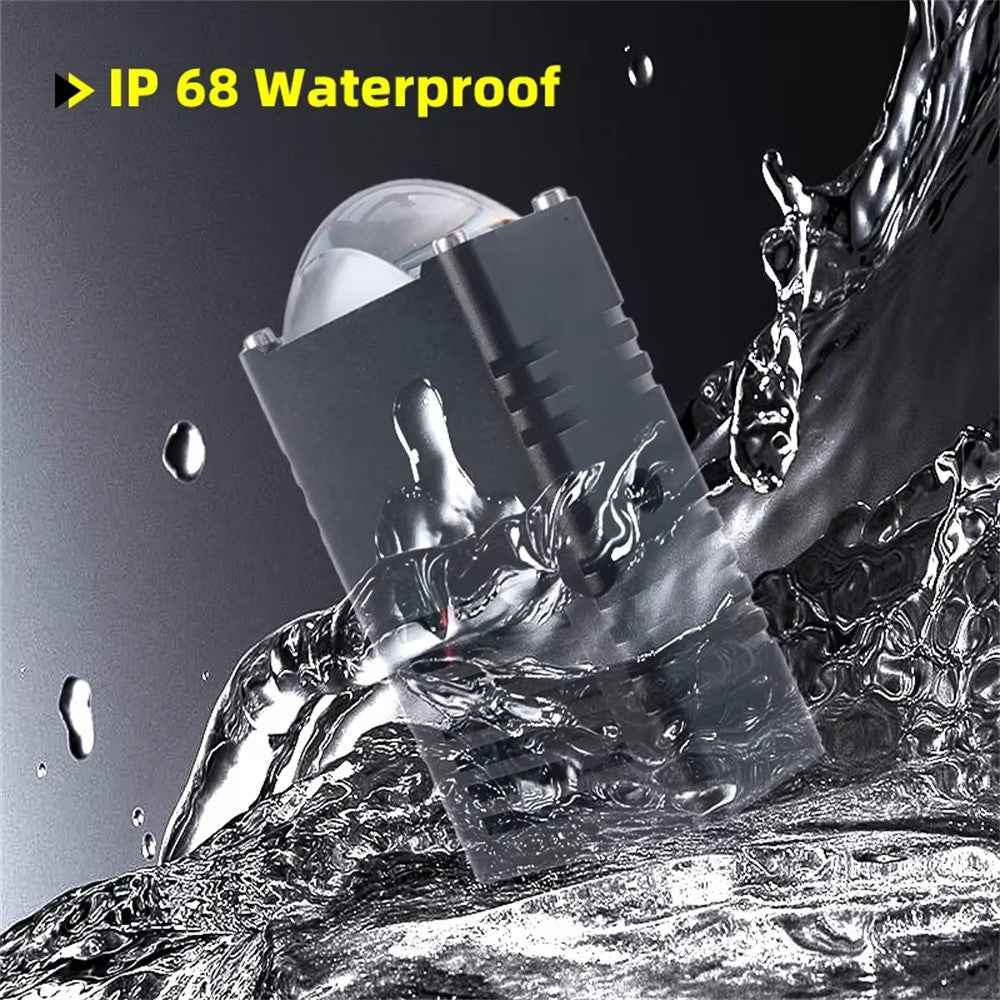 V82 1 Pair 180W 38000LM Motorcycle LED Headlight with Cooling Fan Waterproof High Low Beam Car Front Lamp