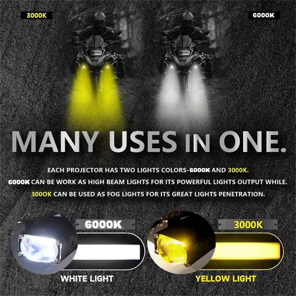 V82 1 Pair 180W 38000LM Motorcycle LED Headlight with Cooling Fan Waterproof High Low Beam Car Front Lamp