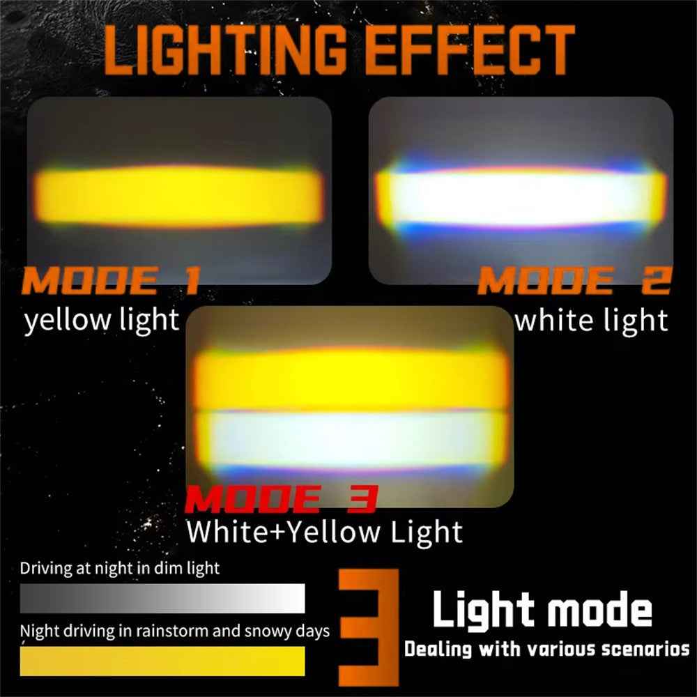 V82 1 Pair 180W 38000LM Motorcycle LED Headlight with Cooling Fan Waterproof High Low Beam Car Front Lamp