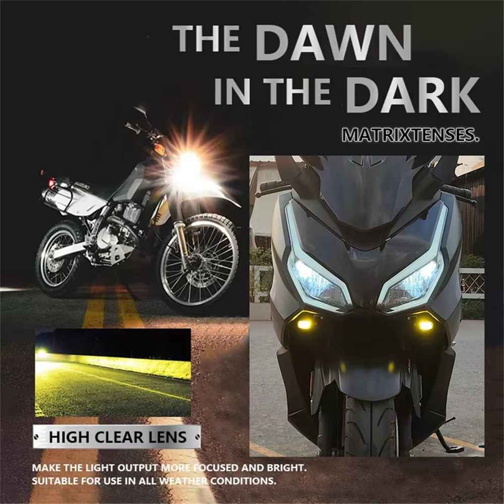 V82 1 Pair 180W 38000LM Motorcycle LED Headlight with Cooling Fan Waterproof High Low Beam Car Front Lamp
