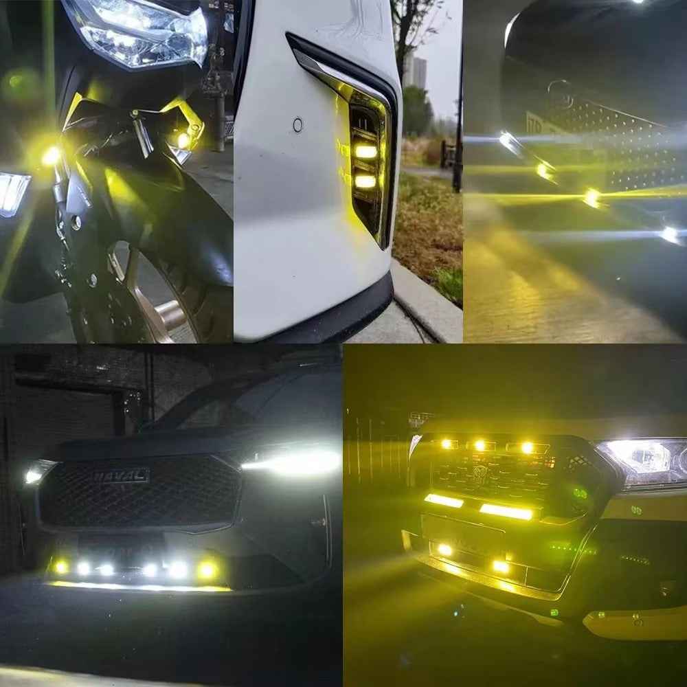 V82 1 Pair 180W 38000LM Motorcycle LED Headlight with Cooling Fan Waterproof High Low Beam Car Front Lamp